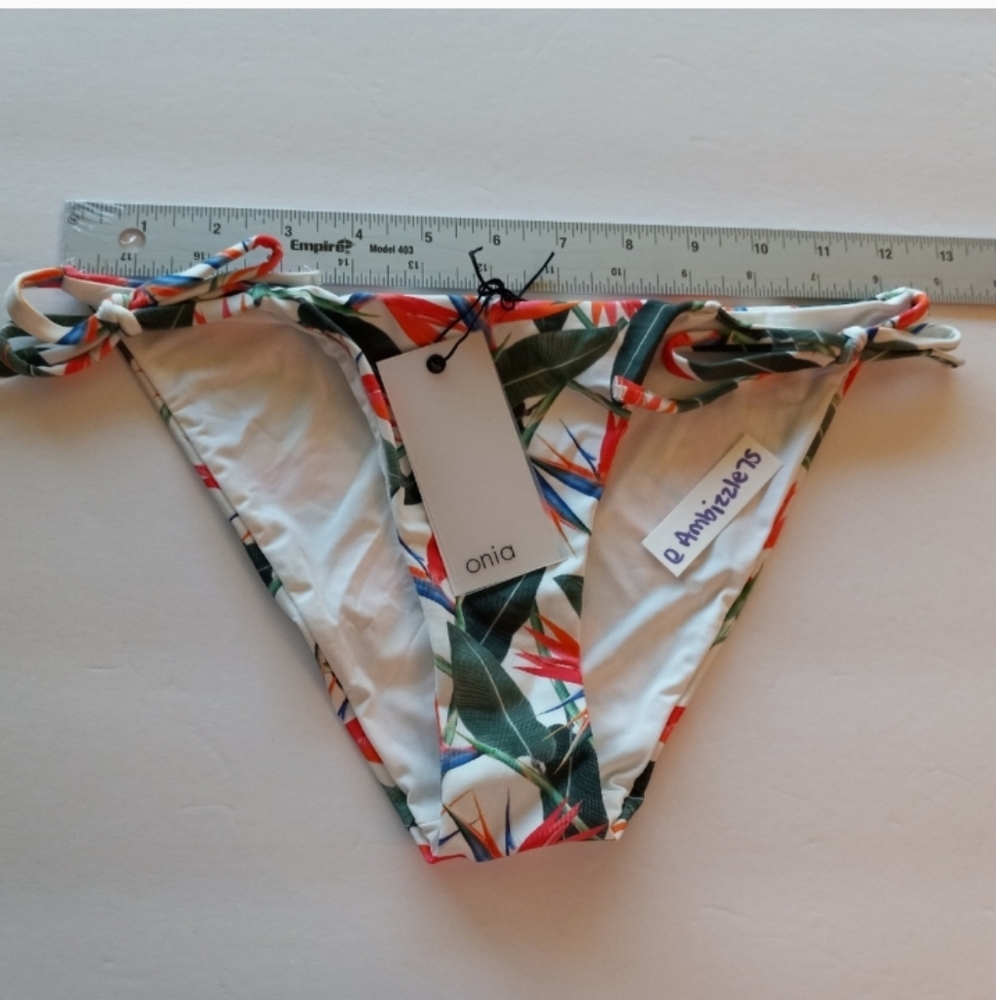 Onia Kate Birds Of Paradise String Tie Bikini Bottoms - Picture 6 of 9